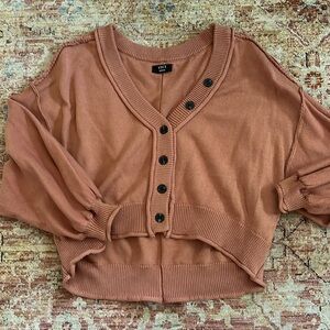 Vici Tan Button-Up Cardigan